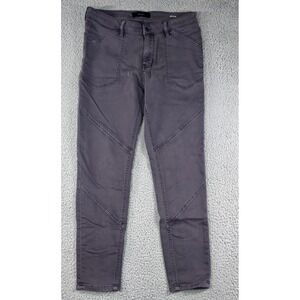 Dish Skinny Moto Pants 31x27.5 Gray Performance Denim‎ Seamed Utility Gorpcore
